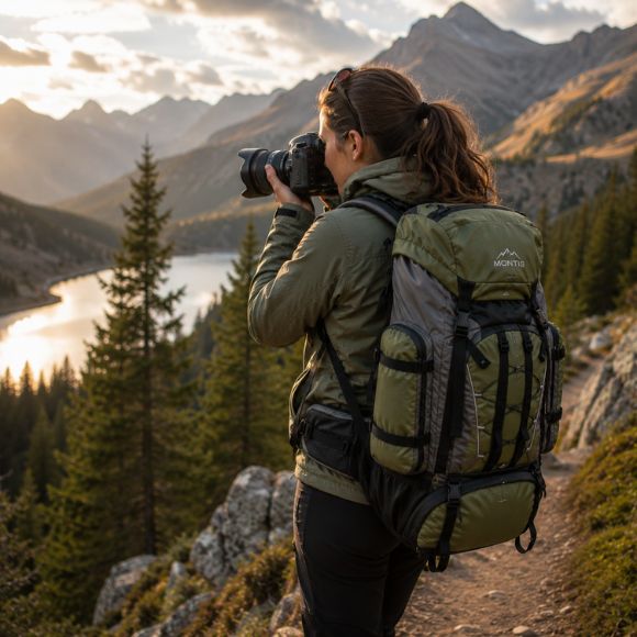 Sac à dos pour randonnée Montis photographe immortalise paysages de montagne