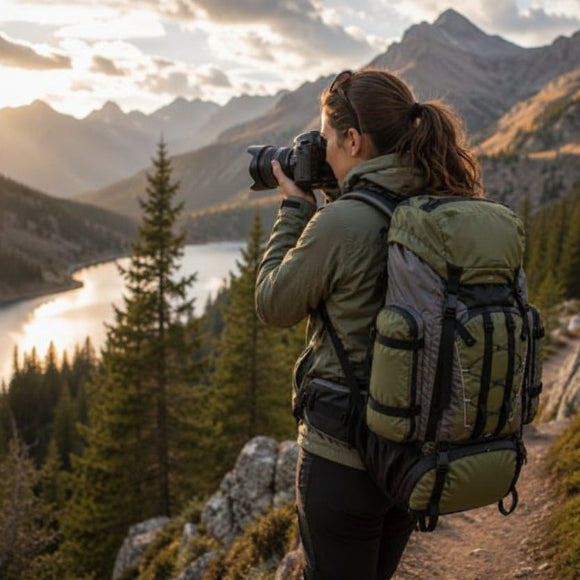 Sac à dos pour randonnée Montis photographe immortalise paysages de montagne