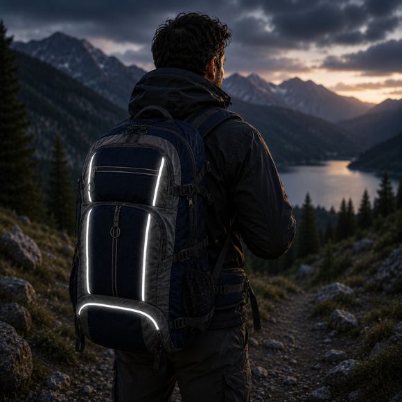 Sac à dos pour randonnée SentierX bandes réfléchissantes haute visibilité