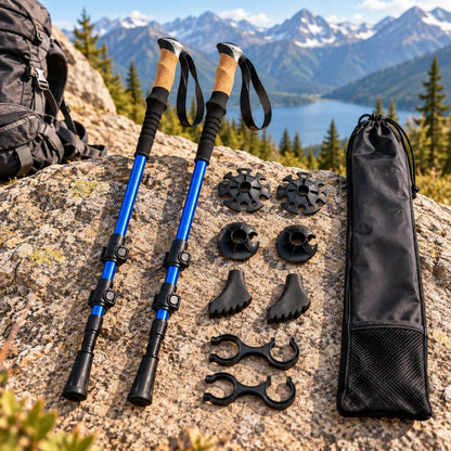 Baton de marche TerraForce 7075 avec accessoires pour différents terrains