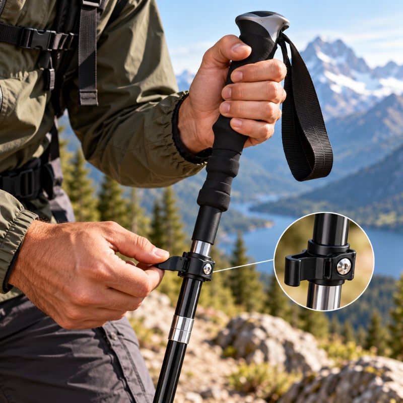 Batons de marche CarbonPeak Pro avec verrouillage rapide facilement réglable