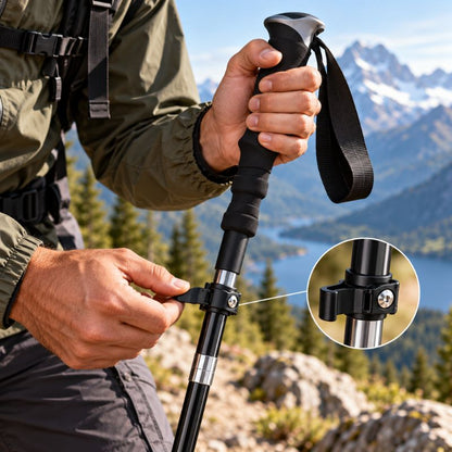 Batons de marche CarbonPeak Pro avec verrouillage rapide facilement réglable