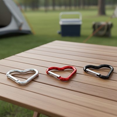 Mousqueton porte clé tente glaciere sac arbres table pelouse