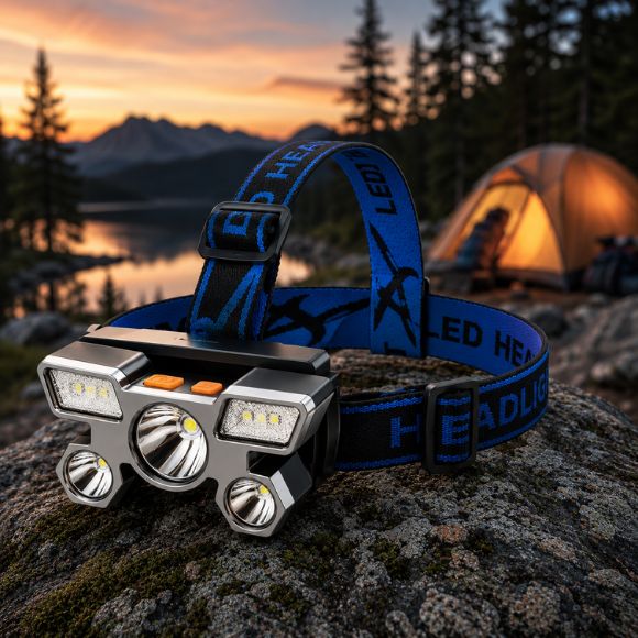 Lampe frontale rechargeable Explorer Pro style bleu camping