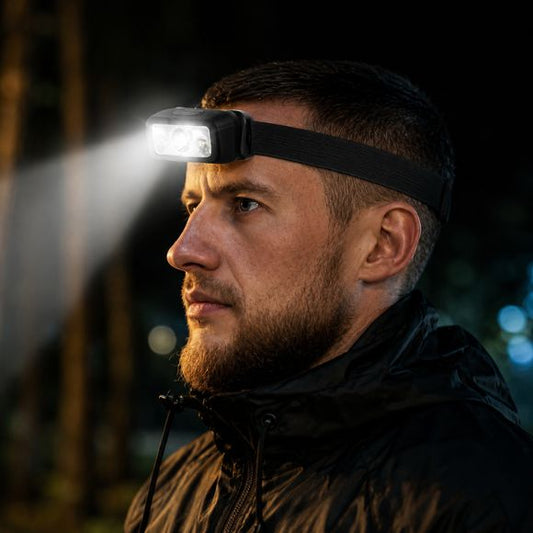 Lampe frontale rechargeable LumiTrek haute luminosité pour activités nocturnes
