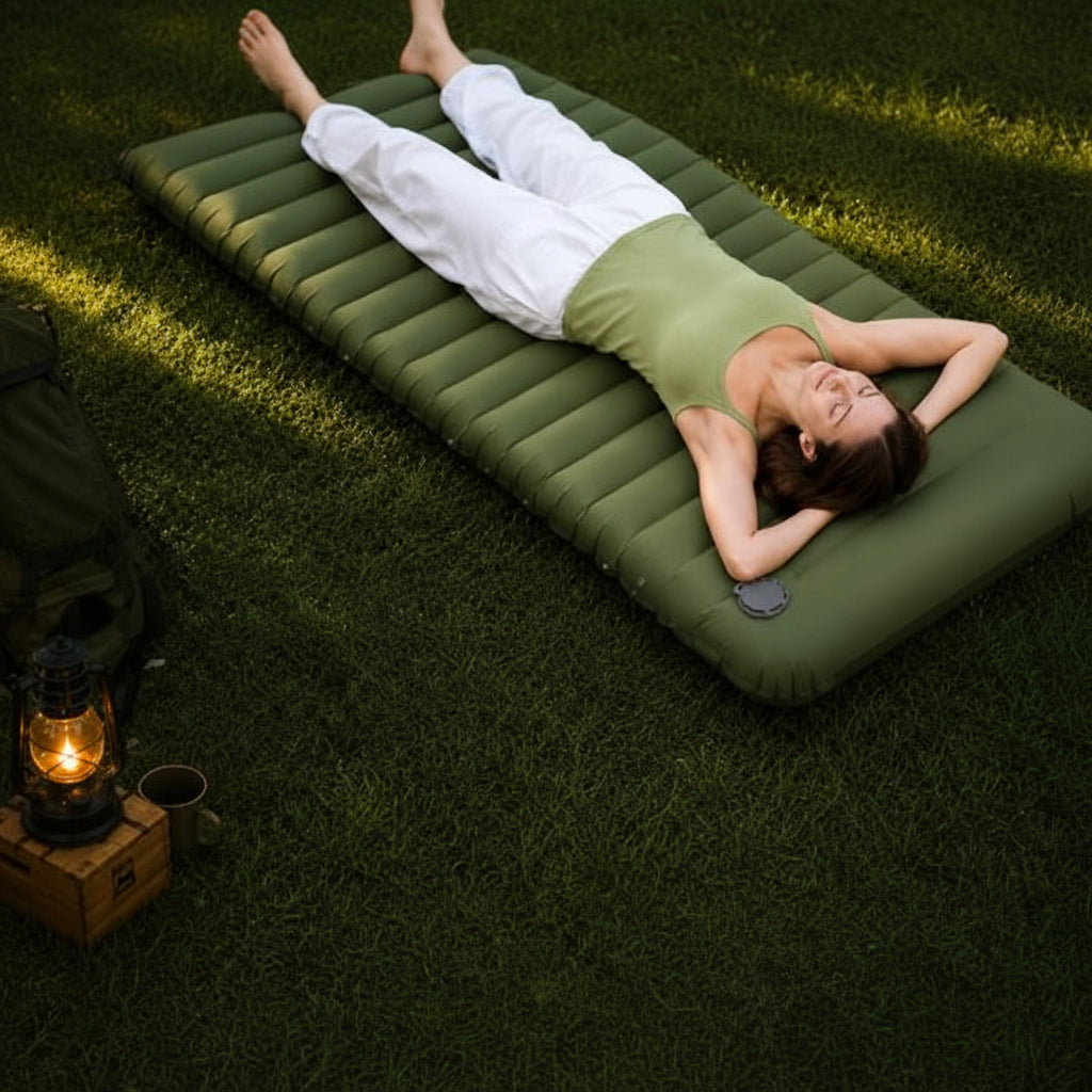 Matelas gonflable 1 personne TrailNest pompe intégrée avec oreiller