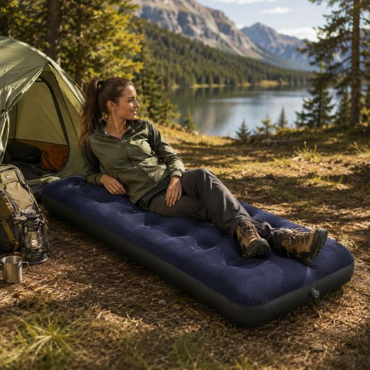 Matelas Gonflable 1 Personne TrailRest Solo utilisé en camping.