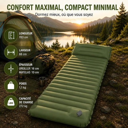 Matelas gonflable 1 personne | Couchage outdoor premium
