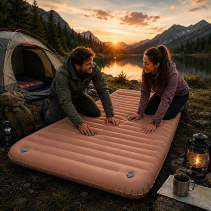 Matelas gonflable 2 personnes TrailComfort Duo pompe intégrée.