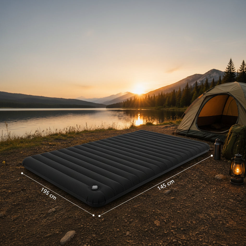 Matelas gonflable 2 personnes TrailComfort Duo pompe intégrée.