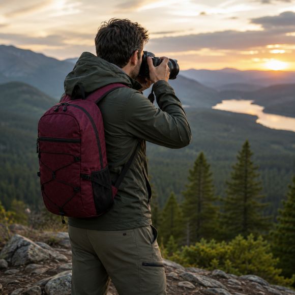Sac à dos pour randonnée RandoryX photographie panorama montagne sourire naturel