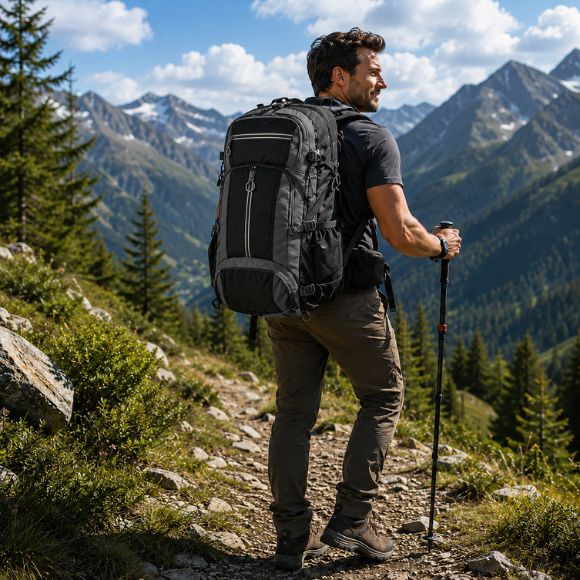 Sac à dos pour randonnée SentierX confort stable sur sentier montagneux