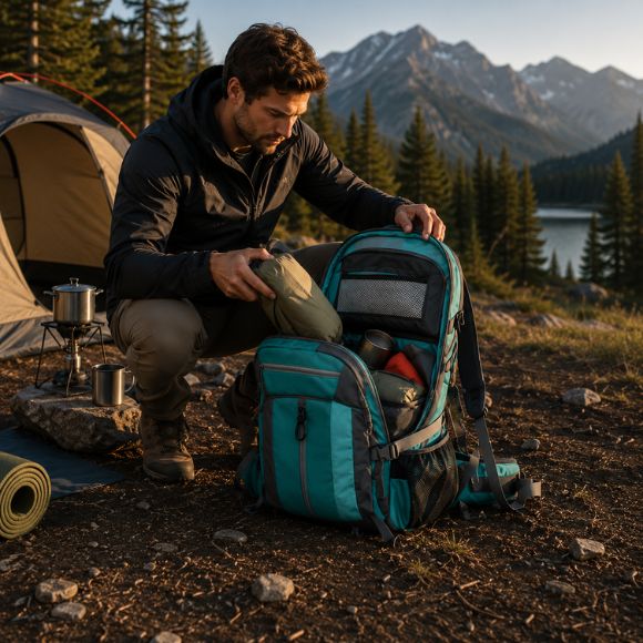 Sac à dos pour randonnée SentierX rangement facile au bivouac
