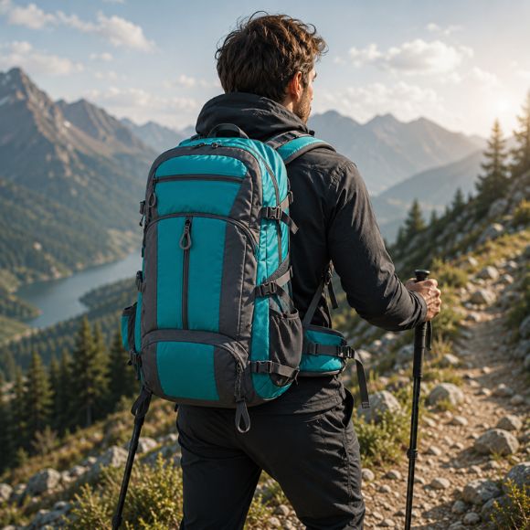 Sac à dos pour randonnée SentierX au sommet d'un sentier