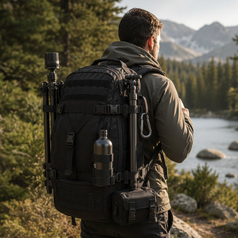Sac à dos pour randonnée ExpeditionX système MOLLE pour accessoires