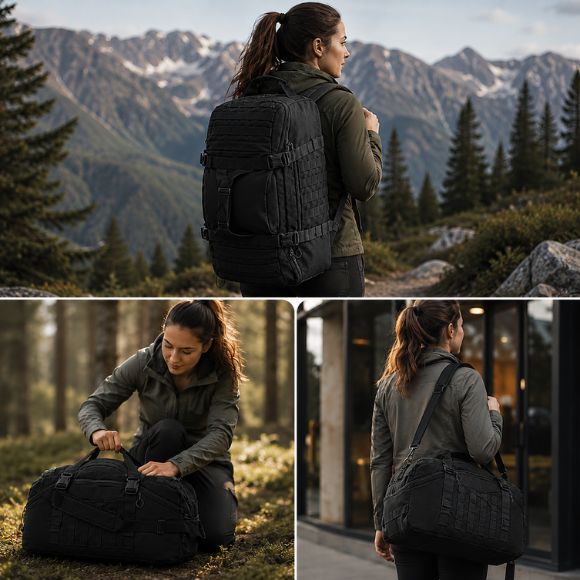 Sac à dos pour randonnée femme utilise trois modes de transport
