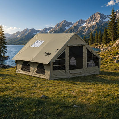 Tente gonflable familiale  Family Lodge XL premium 4 à 6 personnes.